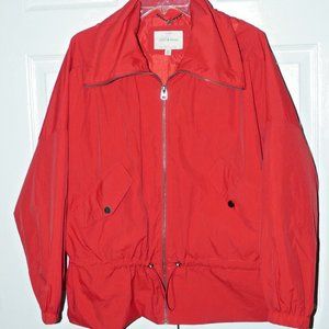 Lucky Brand Jacket Red Nylon Wind Rain Warm Long Sleeve size L